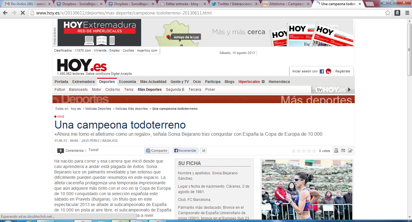 Una campeona todoterreno. hoy.es - Google Chrome 10082013 150216